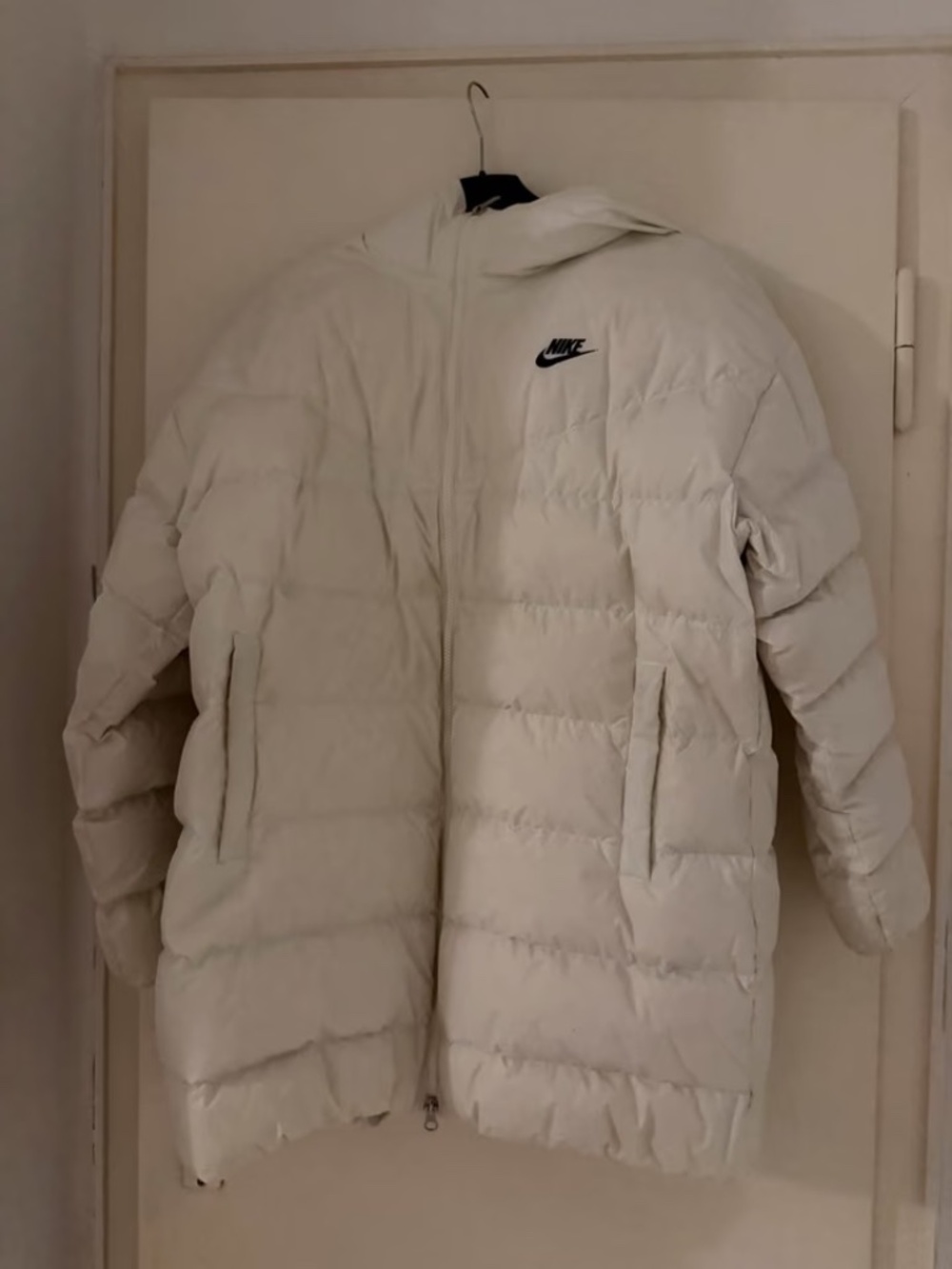 Nike Sportswear Hooded Puffer Parka — White, Size M